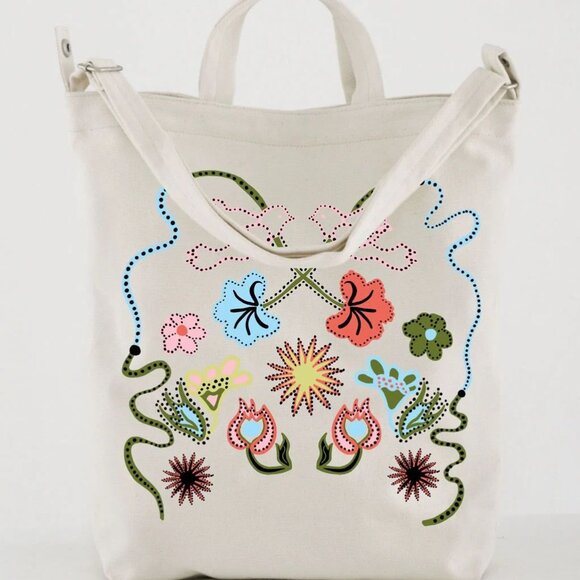 NWT Baggu Zip Duck Bag - Embroidered Birds - Picture 2 of 4